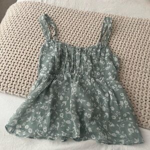 Abercrombie baby doll floral tank